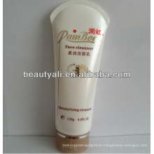 200g embalagem de tubo branco redondo cosméticos com tampa superior flip